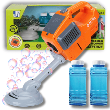 Nikcorp Kosilica za mjehuriće s tekućinom, set 2 komada, svjetlosni efekti, automatski generator, 40x12x13.5 cm, za djecu iznad 3 godine, vrtna igračka, potiče kretanje