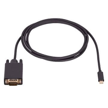 Akyga AK-AV-17 USB C - VGA adapter kabel 1,8 m crni