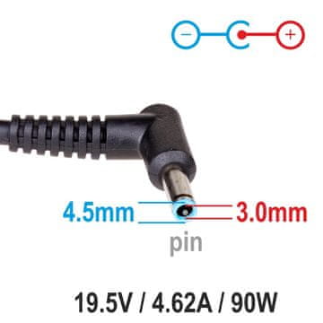 Akyga AK-ND-53 napajanje za prijenosno računalo 19.5V/4.62A 90W 4.5x3.0mm + pin