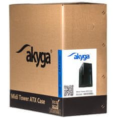 Akyga AK939BL Midi ATX kućište 2x USB 2.0 crno bez napajanja