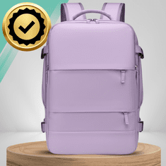 Nikcorp Putni ruksak kabinski prtljag 40x30x20 cm, vodootporan, crni, s USB portom za punjenje, idealan za avion Wizzair Ryanair, otvaranje tipa kofer, pretinac za laptop do 14", organizator, odvojeni