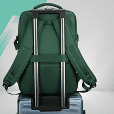 Nikcorp Putni ruksak kabinska prtljaga 40x30x20 cm, vodootporan, prostran, s USB priključkom za punjenje, pretinac za laptop do 14", idealan za Ryanair i Wizzair, crni, organizator, ventiliran pretinac za