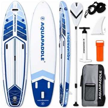 Nikcorp SUP daska na vesla 355x82x15 cm, nosivost 200 kg, za 2 osobe, protuklizna EVA, Drop Stitch tehnologija, aluminijsko podesivo veslo do 210 cm, set s pumpom i ruksakom, plava