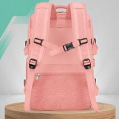Nikcorp Putni ruksak kabinski 40x30x20 cm, vodootporni, prostrani, s USB priključkom, pretinac za laptop do 14", sustav kofera, idealna ručna prtljaga za Ryanair i Wizzair, crni