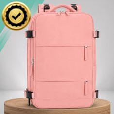 Nikcorp Putni ruksak kabinski 40x30x20 cm, vodootporni, prostrani, s USB priključkom, pretinac za laptop do 14", sustav kofera, idealna ručna prtljaga za Ryanair i Wizzair, crni