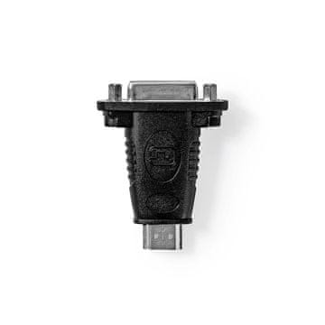 Nedis HDMI adapter HDMI konektor DVI D 24 1 pinski ženski Pozlaćeni Ravni ABS Crna 1 kom Kutija