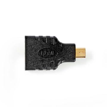 Nedis HDMI adapter HDMI mikro konektor HDMI izlaz pozlaćen ravni ABS crna 1 kom kutija