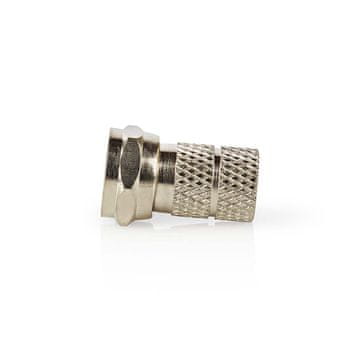 Nedis F konektor Ravni Muški Poniklani 75 Ohma Na navijanje Promjer ulaznog kabela 5 5 mm Legura cinka Srebro 5 kom Kutija