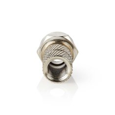 Nedis F konektor Ravni Muški Poniklani 75 Ohma Na navijanje Promjer ulaznog kabela 5 5 mm Legura cinka Srebro 5 kom Kutija