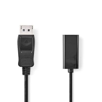 Nedis DisplayPort kabel DisplayPort muški HDMI izlaz 4K 30Hz Niklani 0 20 m Okrugli PVC Crni Kutija