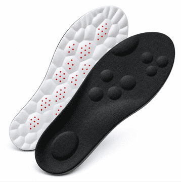 SOLFIT® Ulošci s masažnim točkama za ublažavanje boli, potpora svoda, prilagodljivo rezanje | Crna
