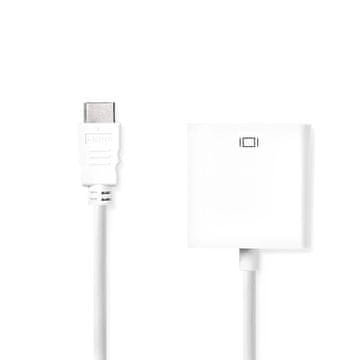 Nedis VGA adapter HDMI konektor VGA ženski 15p Niklani Ravni PVC Bijeli Kutija