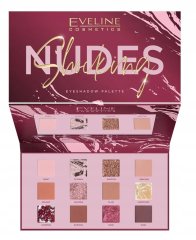 Eveline Cosmetics Eveline Shocking Nudes - paleta sjenila za oči s 12 boja i ogledalom