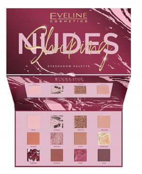 Eveline Cosmetics Eveline Shocking Nudes - paleta sjenila za oči s 12 boja i ogledalom