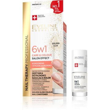 Eveline Cosmetics Eveline Nail Therapy 6u1 Care & Colour Golden - regenerator s bojom 5 ml