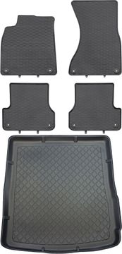 Audi A6 C7 Kombi od 09.2011.-08.2018. SET - gumene autotepihe + prostirka za prtljažnik