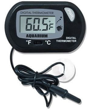 DE LCD TERMOMETAR S VAKUUMSKOM SONDOM, MJERAČ TEMPERATURE ZA AKVARIJ I TERARIJE, KABEL 1M