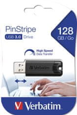 Verbatim Verbatim PinStripe 3.0 USB Stick 128GB, crni