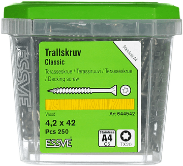 éS CLASSIC Vijak za terasu otporan na kiseline za drvo A4 4,2x42 mm 250 kom