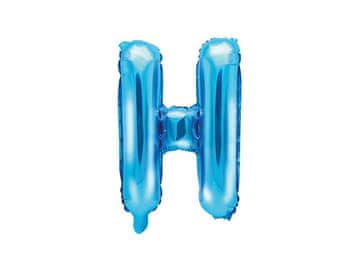 PartyDeco Folija balon slovo "H" plavo 35 cm