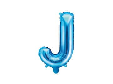 PartyDeco Folija balon slovo "J" plavo 35 cm
