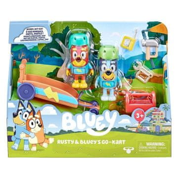 TM Toys Bluey. Vozilo za karting 2 figure. Bluey i Rusty
