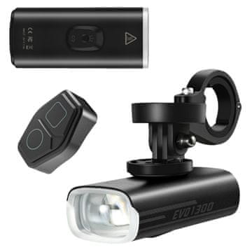 EVO 1300 USB prednje svjetlo za bicikl + daljinski upravljač i GARMIN nosač
