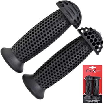 PROX GP-39B 110 mm crne dječje ručke za bicikl