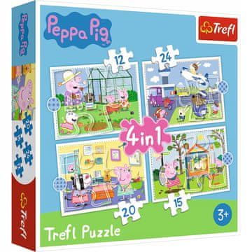 Trefl 34359 "4u1 (12, 15, 20, 24) - Blagdanske uspomene" / Pepa Prase