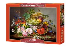 Castorland Slagalica 2000 dijelova C-200658 Mrtva priroda s cvijećem i košarom voća