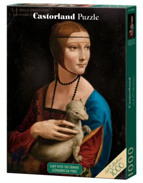 Castorland Slagalica 1000 dijelova C-105168 Dama s hermelinom, Umjetnička kolekcija Leonarda da Vincija