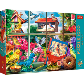 Trefl 10850 Puzzle 1000 Premium Plus - Vrijeme za čaj: Svijet ptica