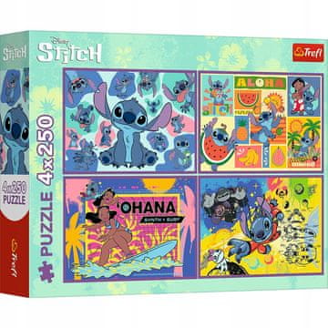 Trefl 13311 "4x250 - Izvanredni Stitch / Disney Lilo&Stitch FSC