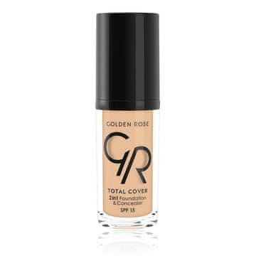 Golden Rose TOTAL COVER 2u1 SPF15 tekući puder za lice - 02 IVORY 30ml