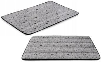 AIO FACTORY Prostirka za pseći krevet 50x70 cm vodootporna s kostima, crna