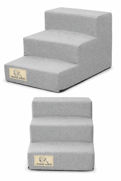 AIO FACTORY Odvojive stepenice s 3 stepenice, protuklizne 45x30x30 cm, sivo platno