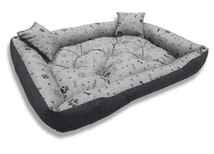 AIO FACTORY Krevet za pse, ogradica, 115x95 cm, vodootporna, crne kosti