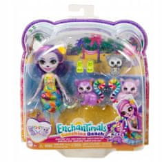 Enchantimals LEMURES OBITELJSKI SET Lorinda Lemur lutka 3 lemura životinje