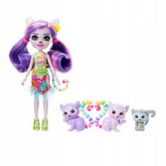 Enchantimals LEMURES OBITELJSKI SET Lorinda Lemur lutka 3 lemura životinje