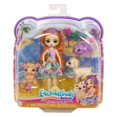 Enchantimals Obiteljska lutka Koza + Set životinja Golita Koza