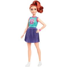 Barbie Fashionistas navijačica crvenokosa lutka u topu i suknji