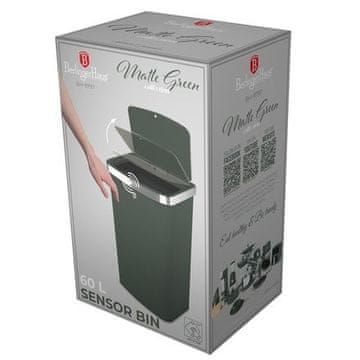 Berlingerhaus Kanta za smeće BH-9797 sa senzorskim otvorom 60 l Mat zelena kolekcija