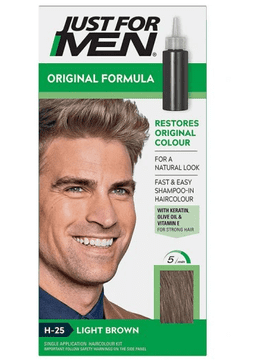 Just For Men svijetlosmeđi H25 šampon za bojanje kose svijetlosmeđi 60g