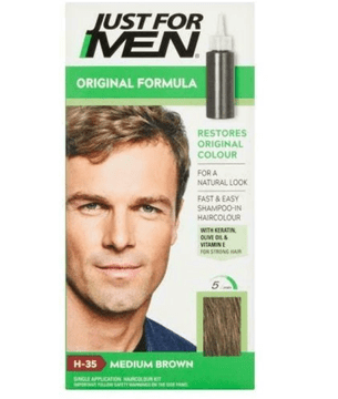 Just For Men srednje smeđa H35 šampon za bojanje kose srednje smeđa 60 g