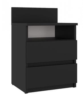 Topeshop Malwa M1 CRNI noćni ormarić