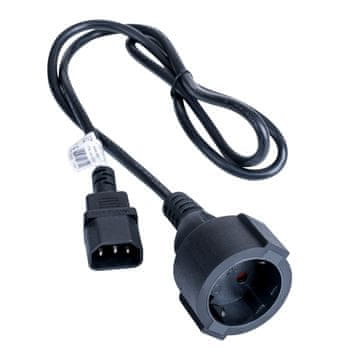 Akyga AK-PC-13A adapter za kabel za napajanje C14 / CEE 7/4 Schuko kabel 1m