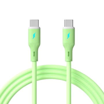 Akyga USB tip C / USB tip C kabel 1m AK-USB-69 60W silikonski zeleni