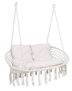 EH Viseća stolica Stork's Nest LAGOS krem s jastucima