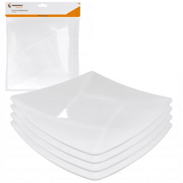 Vergionic 4x Kvadratni tanjur 20,5 cm, plastični, masivni, za višekratnu upotrebu