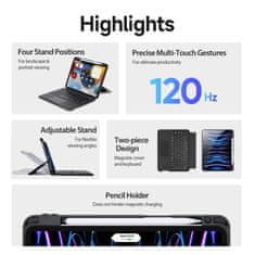 Dux Ducis DK futrola s tipkovnicom za iPad 4/5/6 / iPad Pro 11'' (2018/2020/2021/2022), crna
